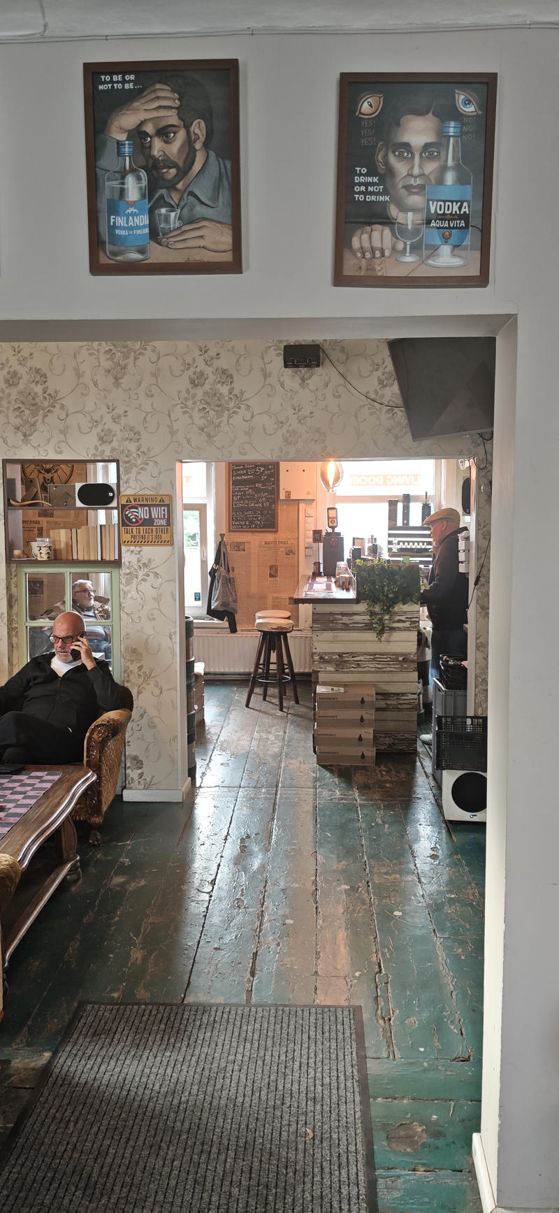 View of the 2 rooms from the front room